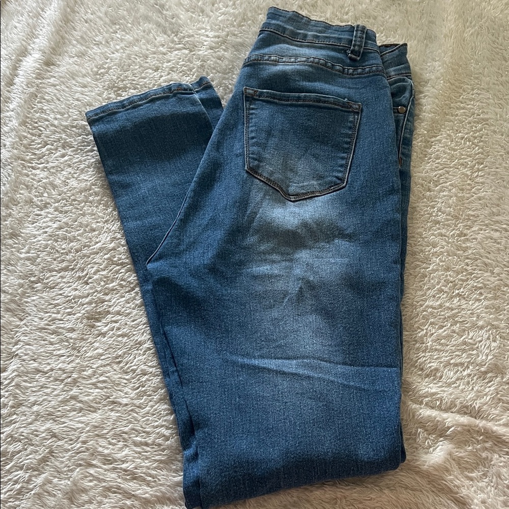 Fashion Nova Blue Skinny Jeans